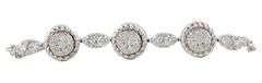 0.50ctw Diamond Alternating Circle and Marquise Shaped Bolo Bracelet in 14K