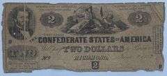 $2 CSA June 2 1862 Series Error Note
