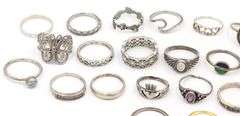 Group lot of Vintage 925 sterling silver rings