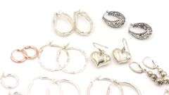 Group lot of Vintage 925 sterling silver earrings