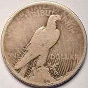 1921 High Relief Peace Silver Dollar, Cleaned