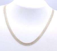 Italian 925 sterling silver mesh necklace