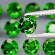 Top forest green 3.58ct Chrome Diopside set