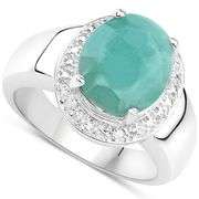 4.7k Genuine Emerald and White Diamond Ring