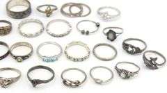 Group lot of Vintage 925 sterling silver rings
