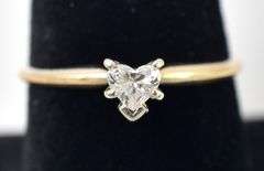 Becoming 14K Yellow Gold Diamond Heart Ring