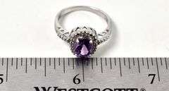 Amethyst Gemstone Ring in Sterling Silver