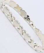 925 Sterling silver XO link bracelet