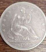 1873 Seated Liberty Half Dollar, Circulated