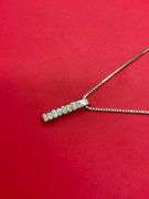 14K WHITE GOLD NECKLACE WITH DIAMOND PENDANT