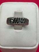 certified 14k white gold diamond ring / band