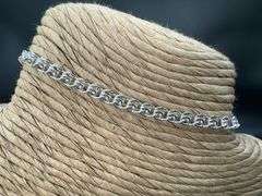 Sterling Silver Italian Love Heart Chain 4mm Solid 925 Italy Infinity Promise Bracelet Anklet 9"