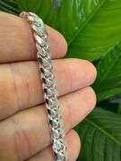 Sterling Silver Solid Miami Cuban Link Chain 6.3mm 925 Italy Heavy Curb Bracelet 9" Inch
