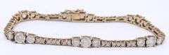 925 Sterling silver cubic zirconia link tennis bracelet