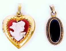 4 Vintage Gold Filled Pendants/Necklaces