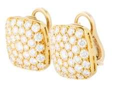 Suna Bros 4.50ctw Diamond Cushion Shaped Earrings in 18K