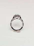 4 Kt White Gold Plated Sparkling 3.15 Ct White Blue Ice Lab Simulated Diamond Ring