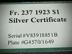 1923 Blue Seal $1 Silver Certificate 65 GEM