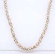 Vintage 925 Sterling Silver Popcorn Chain Necklace