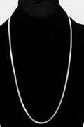 Sterling Silver Men's Franco Chain 3mm Solid 925 Italy New Necklace 18"