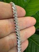 Sterling Silver Solid Miami Cuban Link Chain 5.7mm 925 Italy Heavy Curb Bracelet 8" Inch