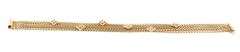 David Yurman 0.30ctw Six Row Multi Box Chain Quatrefoil Bracelet in 18K