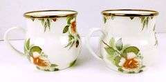 2 - 1995 MacKenzie-Childs Enameled Mugs
