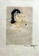Rare Louis Icart Original Color Etching Circa 1940