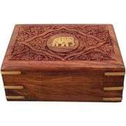 Handcrafted Sheesham Wood Keepsake Storage Box
