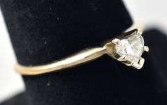 Becoming 14K Yellow Gold Diamond Heart Ring