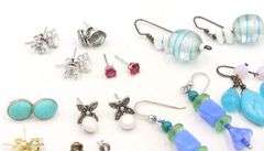 Group lot of Vintage 925 sterling silver earrings