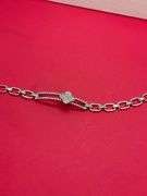 CERTIFIED BRAND NEW 14K GOLD AND DIAMOND SLIDING CLOVER BRACELET