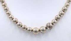 925 Sterling Silver Ball Link Chain Necklace