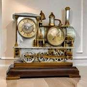 Industrial Steampunk Locomotive Table Clock