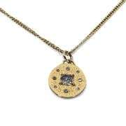 GIA Certified 14k (585) Yellow Gold Natural Diamond Necklace