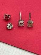 CERTIFIED 14K WHITE GOLD DIAMOND STUDS