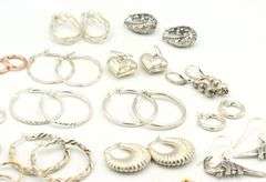 Group lot of Vintage 925 sterling silver earrings