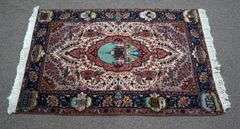 Handmade w/Silk Persian Tabriz 3.3x5.0