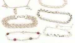 Group lot of 8 Vintage 925 sterling silver bracelets