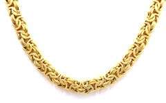 Italian 925 sterling silver Byzantine necklace