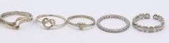 Vintage 925 Sterling Silver Group Lot of Rings