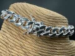 Sterling Silver Solid Miami Cuban Link Chain 9.2mm 925 Italy Box Lock Bracelet 8"