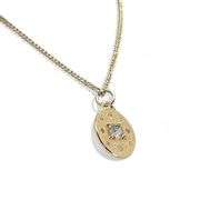 GIA Certified 14k (585) Yellow Gold Natural Diamond Necklace