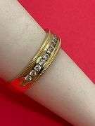 14K YELLOW GOLD DIAMOND BAND