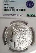 2021 MS70 Silver Morgan Dollar, Uncirculated