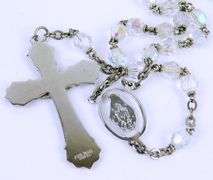 Vintage Sterling Filled Crystal Rosary