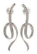 0.60ctw Diamond Swirl Loop Earrings in 14K