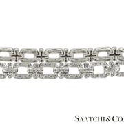 18k (750) White Gold Natural Round 248 Diamond Bracelet