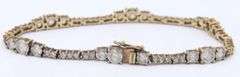925 Sterling silver cubic zirconia link tennis bracelet