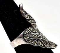 Marcasite Gemstone Ring in Sterling Silver